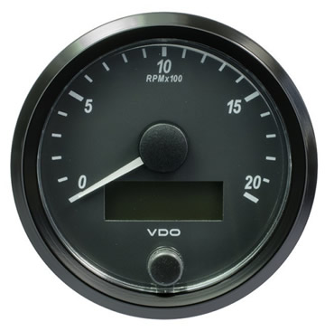 VDO SingleViuRev Counter Gauges 2000 RPM